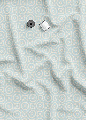 Tecido Microfibra Estampa Digital Geometrico Círculos Verde e Branco 1,55m de Largura