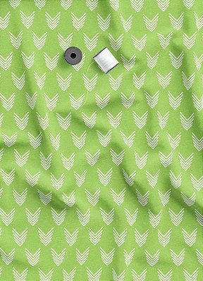 Tecido Microfibra Estampa Digital Setas Fundo Verde 1,55m de Largura
