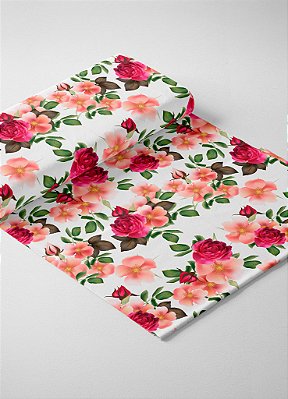Tecido Micropercal Estampa Digital Floral 3 com 1,55m de Largura