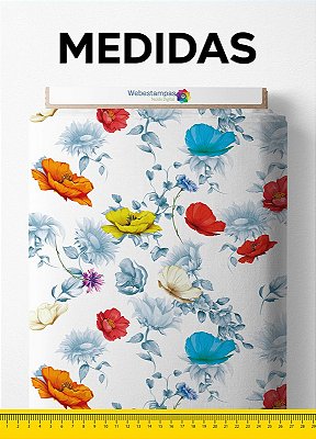 Tecido Micropercal Estampa Digital Floral 46 com 1,55m de Largura