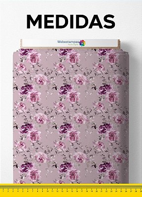 Tecido Micropercal Estampa Digital Floral 55 com 1,55m de Largura