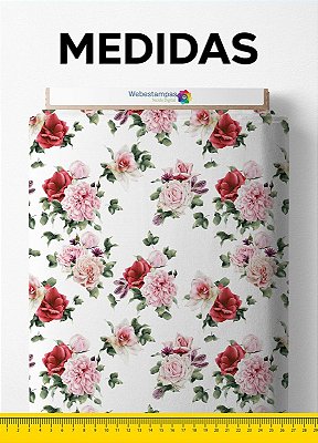 Tecido Micropercal Estampa Digital Floral 59 com 1,55m de Largura
