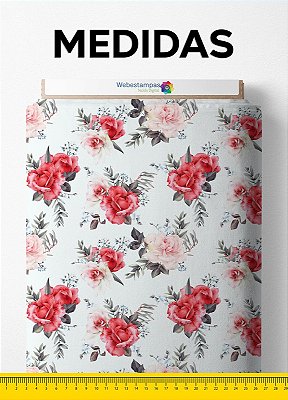 Tecido Micropercal Estampa Digital Floral 63 com 1,55m de Largura