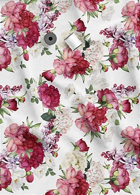 Tecido Micropercal Estampa Digital Floral 69 com 1,55m de Largura