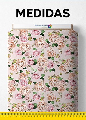 Tecido Micropercal Estampa Digital Floral 70 com 1,55m de Largura