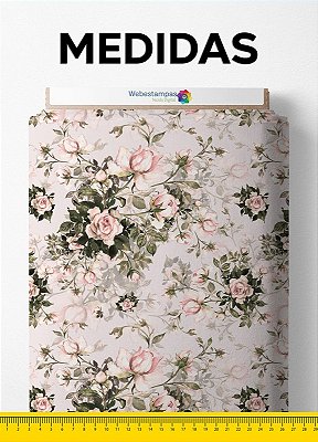 Tecido Micropercal Estampa Digital Floral 75 com 1,55m de Largura