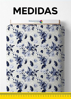 Tecido Micropercal Estampa Digital Floral 76 com 1,55m de Largura
