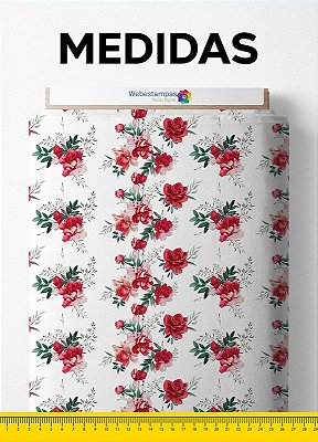 Tecido Micropercal Estampa Digital Floral 82 com 1,55m de Largura