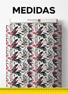 Tecido Micropercal Estampa Digital Floral 89 com 1,55m de Largura