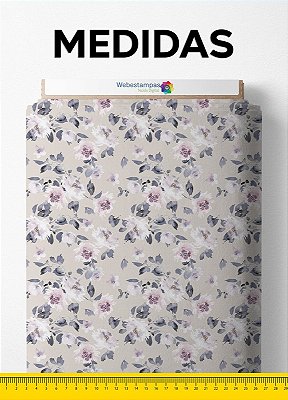 Tecido Micropercal Estampa Digital Floral 91 com 1,55m de Largura
