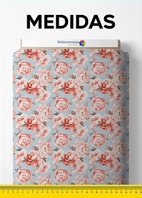 Tecido Micropercal Estampa Digital Floral 126 com 1,55m de Largura