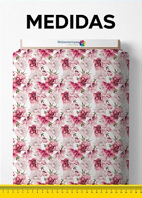 Tecido Micropercal Estampa Digital Floral 143 com 1,55m de Largura