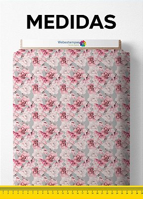 Tecido Micropercal Estampa Digital Floral 146 com 1,55m de Largura