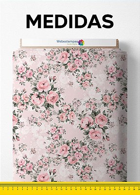 Tecido Micropercal Estampa Digital Floral 150 com 1,55m de Largura