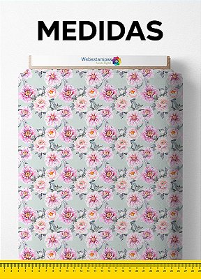 Tecido Micropercal Estampa Digital Floral 153 com 1,55m de Largura