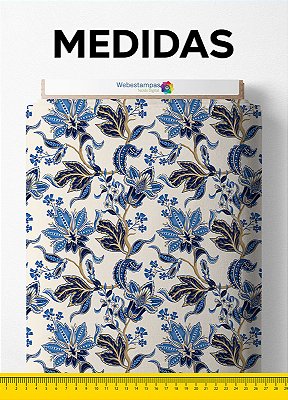 Tecido Micropercal Estampa Digital Floral 158 com 1,55m de Largura