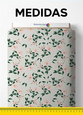 Tecido Micropercal Estampa Digital Floral 171 com 1,55m de Largura