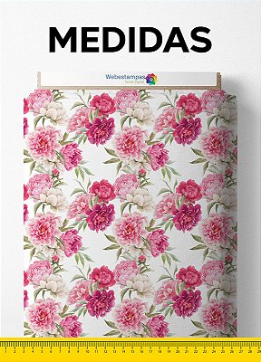 Tecido Micropercal Estampa Digital Floral 183 com 1,55m de Largura