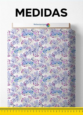 Tecido Micropercal Estampa Digital Floral 189 com 1,55m de Largura