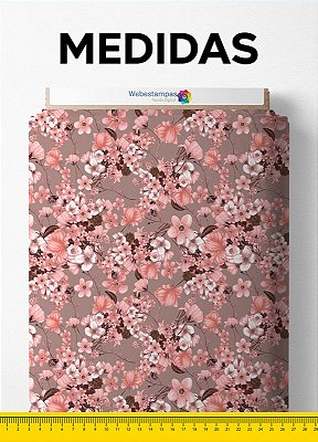 Tecido Micropercal Estampa Digital Floral 191 com 1,55m de Largura