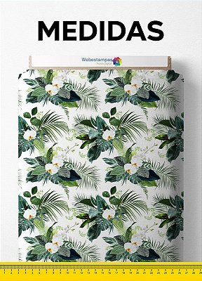 Tecido Micropercal Estampa Digital Floral 201 com 1,55m de Largura