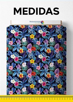 Tecido Micropercal Estampa Digital Floral 223 com 1,55m de Largura