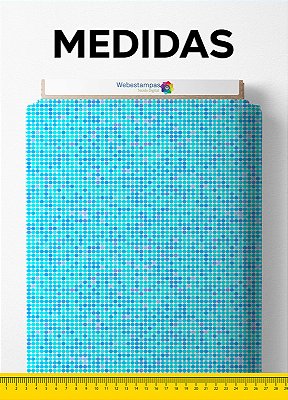 Tecido Micropercal Estampa Digital Bolinhas Azul 1,55m de Largura