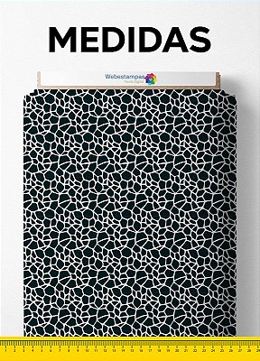 Tecido Micropercal Estampa Digital Girafa Preto 1,55m de Largura