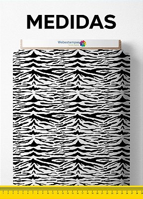 Tecido Micropercal Estampa Digital Zebra 1,55m de Largura