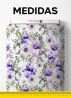 Tecido Helanca Estampa Digital Floral 22 com 1,55m de Largura