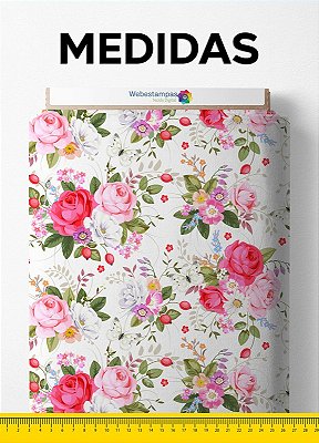 Tecido Helanca Estampa Digital Floral 27 com 1,55m de Largura