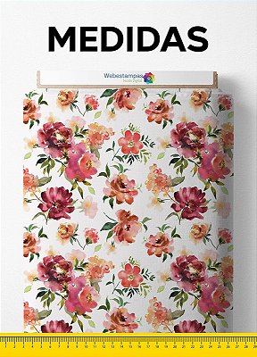 Tecido Helanca Estampa Digital Floral 32 com 1,55m de Largura