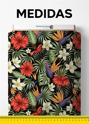 Tecido Helanca Estampa Digital Floral 49 com 1,55m de Largura