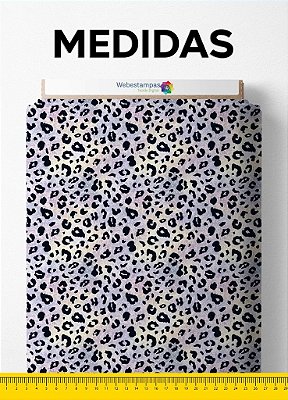 Tecido Helanca Estampa Digital Onça print multicores 1,55m de Largura