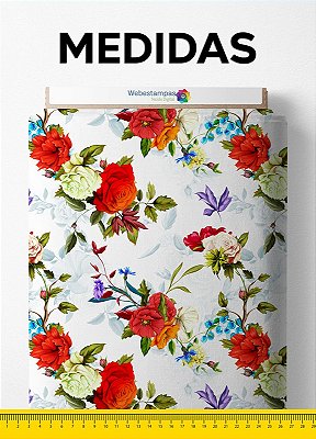 Tecido Oxford Estampa Digital Floral 20 com 1,55m de Largura