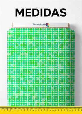 Tecido Oxford Estampa Digital Bolinhas Verde Neon 1,55m de Largura