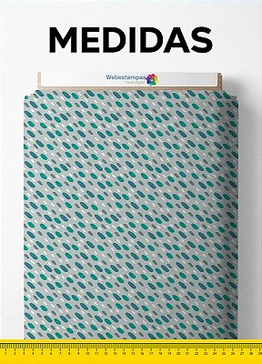 Tecido Oxford Estampa Digital Círculos Pintura Fundo Cinza 1,55m de Largura
