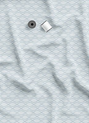Tecido Oxford Estampa Digital Ondas Azul 1,55m de Largura
