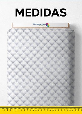 Tecido Oxford Estampa Digital Sombreado Branco e Cinza 1,55m de Largura