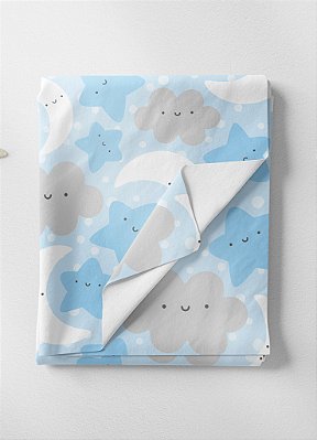 Tecido Oxford Estampa Digital Céu Fundo Azul 1,55m de Largura