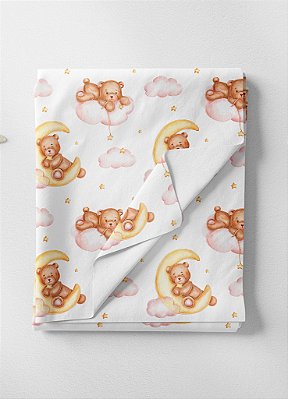 Tecido Oxford Estampa Digital Ursinho Dorminhoco 1,55m de Largura