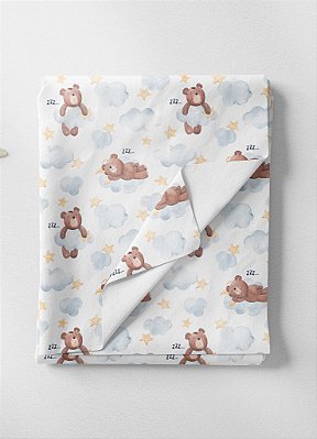 Tecido Oxford Estampa Digital Urso na Nuvem 1,55m de Largura