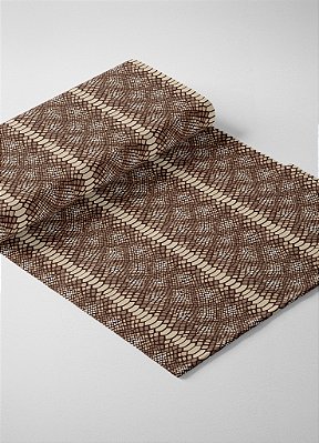 Tecido Oxford Estampa Digital Cobra Marrom fundo palha 1,55m de Largura