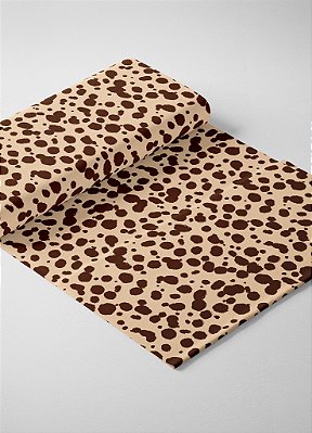 Tecido Oxford Estampa Digital Onça Pintas Marrons 1,55m de Largura