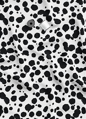 Tecido Oxford Estampa Digital Onça Preto e Branco 1,55m de Largura