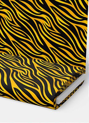 Tecido Oxford Estampa Digital Zebra Amarelo e Preto 1,55m de Largura