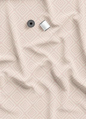 Tecido Tactel Estampa Digital Losango Rose e Palha 1,55m de Largura
