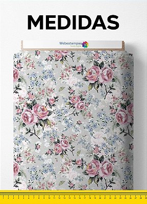 Tecido Velboa Estampa Digital Floral 88 com 1,55m de Largura