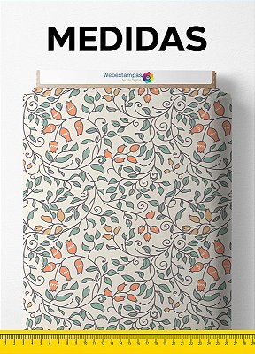 Tecido Veludo Suede Estampa Digital Floral 117 com 1,40m de Largura