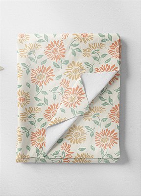 Tecido Veludo Suede Estampa Digital Floral 122 com 1,40m de Largura